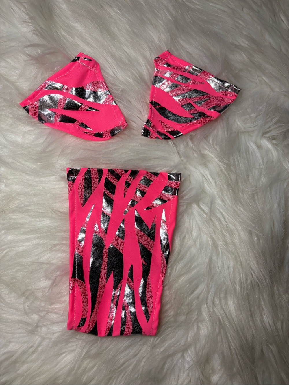 Exotic Dancewear Neon Pink Metallic Zebra-Print Bikini Bottoms - Women Intimates